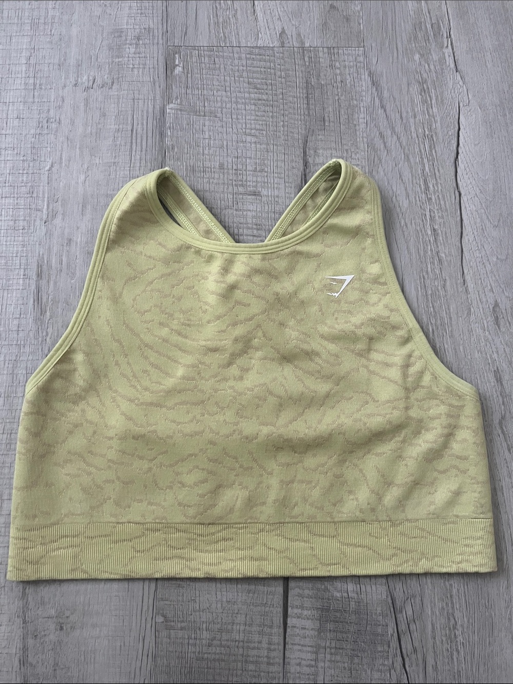 Gymshark Light Yellow Seamless High-Neck Sports Bra